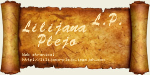 Lilijana Plejo vizit kartica